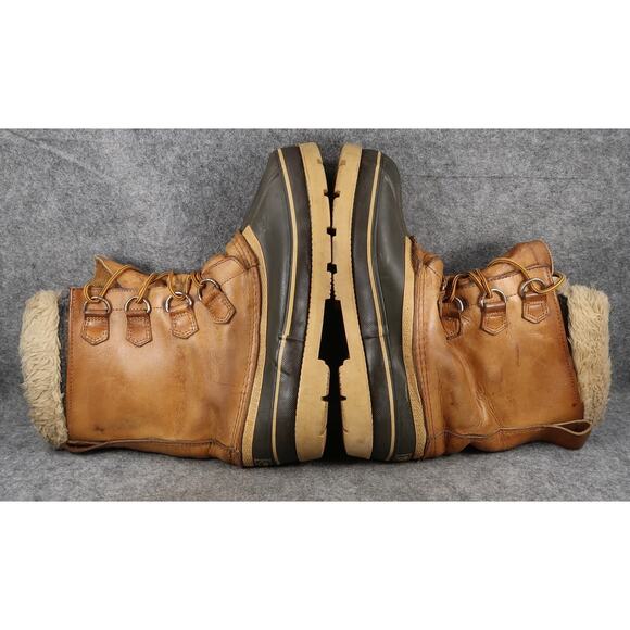 High Cascade Boots Mens 9 Winter Snow Shoes Leather Rubber Lined Lace Up Vintage main image 13